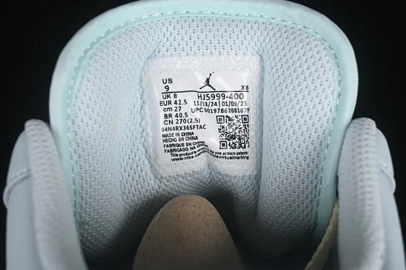 All categories Air Jordan Jordan series basketball shoes Air Jordan 1 Low Air Jordan 1 Low AJ1 Joe 1 mint blue low-top cultural and leisure sports sneakers HJ5999-400
